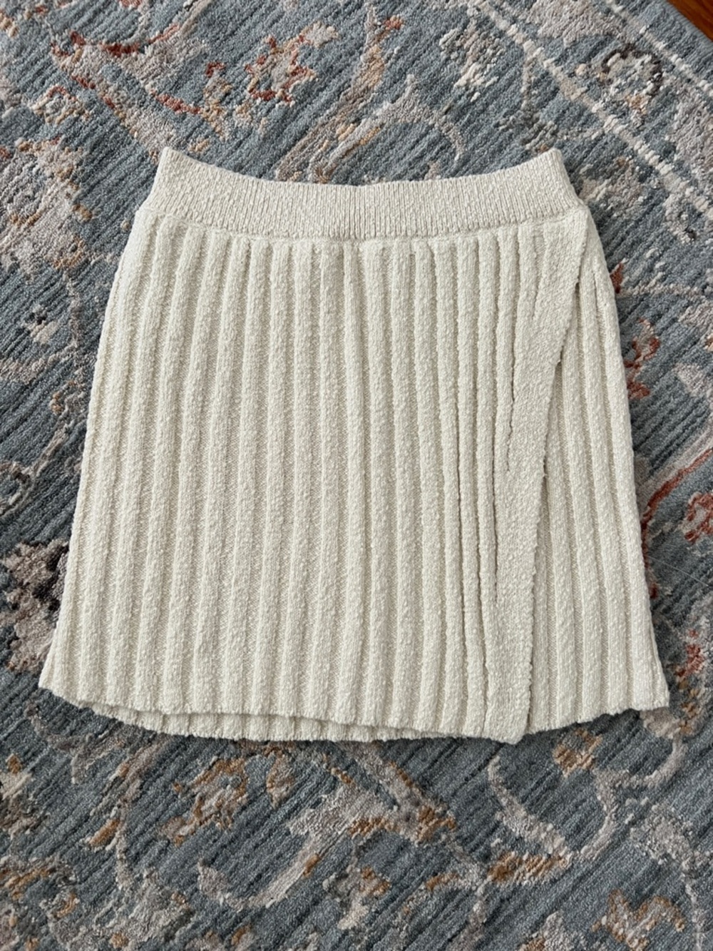 Free People Textured knit Cream Women's Skirt